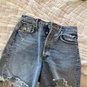 Agolde - high waisted - cut off denim shorts